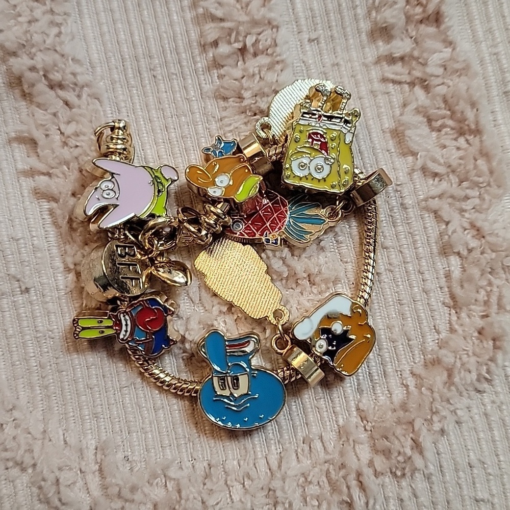 SpongeBob SquarePants Charm Bracelet, OS. NWOT. - Picture 6 of 6